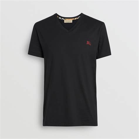 burberry cotton jersey v neck t shirt|Cotton T.